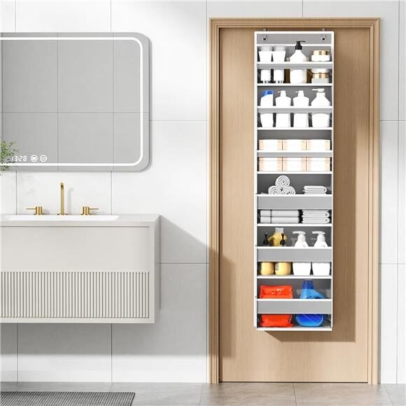 Over The Door Organizer Hanging Storage 6 Shelf Clear Pockets Closet Bathroom - Picture 2 of 7
